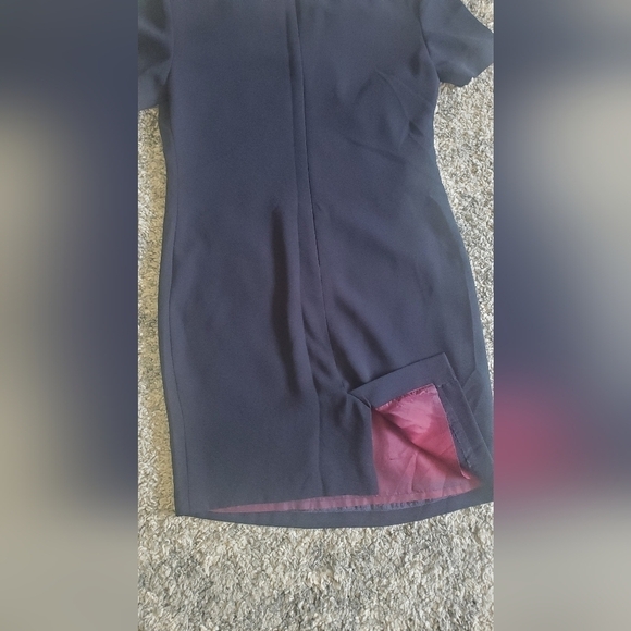 Talbots Navy‎ Blue Short Sleeve Classic White trim Dress Size 8P - Picture 7 of 11